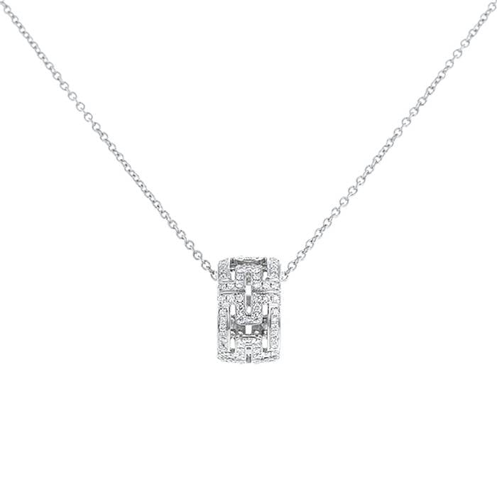 [⭐Luxery]PARENTESI NECKLACE SILVER DIAMOND