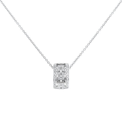 [⭐Luxery]PARENTESI NECKLACE SILVER DIAMOND