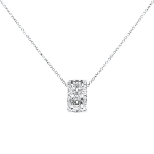 [⭐Luxery]PARENTESI NECKLACE SILVER DIAMOND