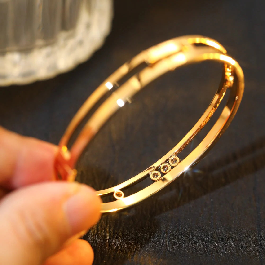 [⭐Luxery]Move Romane Diamond Bangle Bracelet