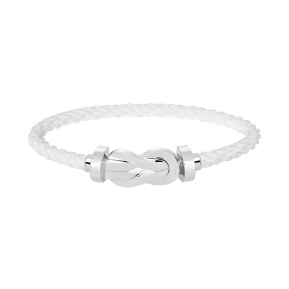 [⭐Luxery]CHANCE LARGE 8 FIGURE BUCKLE NO DIAMOND BRACELET SILVER