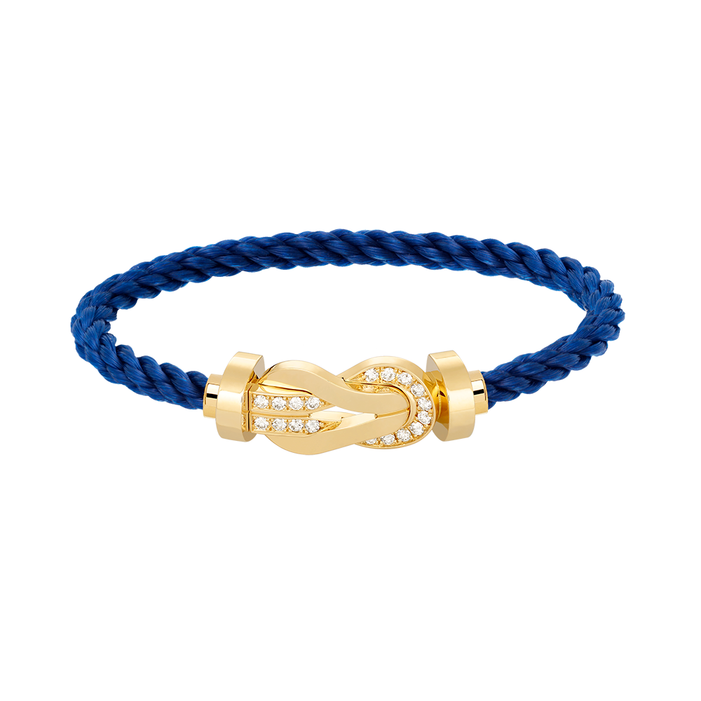 [⭐Luxery]CHANCE LARGE 8 FIGURE BUCKLE HALF DIAMOND BRACELET GOLD