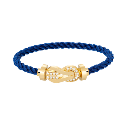 [⭐Luxery]CHANCE LARGE 8 FIGURE BUCKLE HALF DIAMOND BRACELET GOLD
