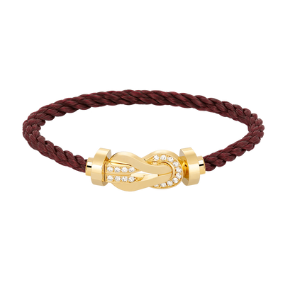 [⭐Luxery]CHANCE LARGE 8 FIGURE BUCKLE HALF DIAMOND BRACELET GOLD