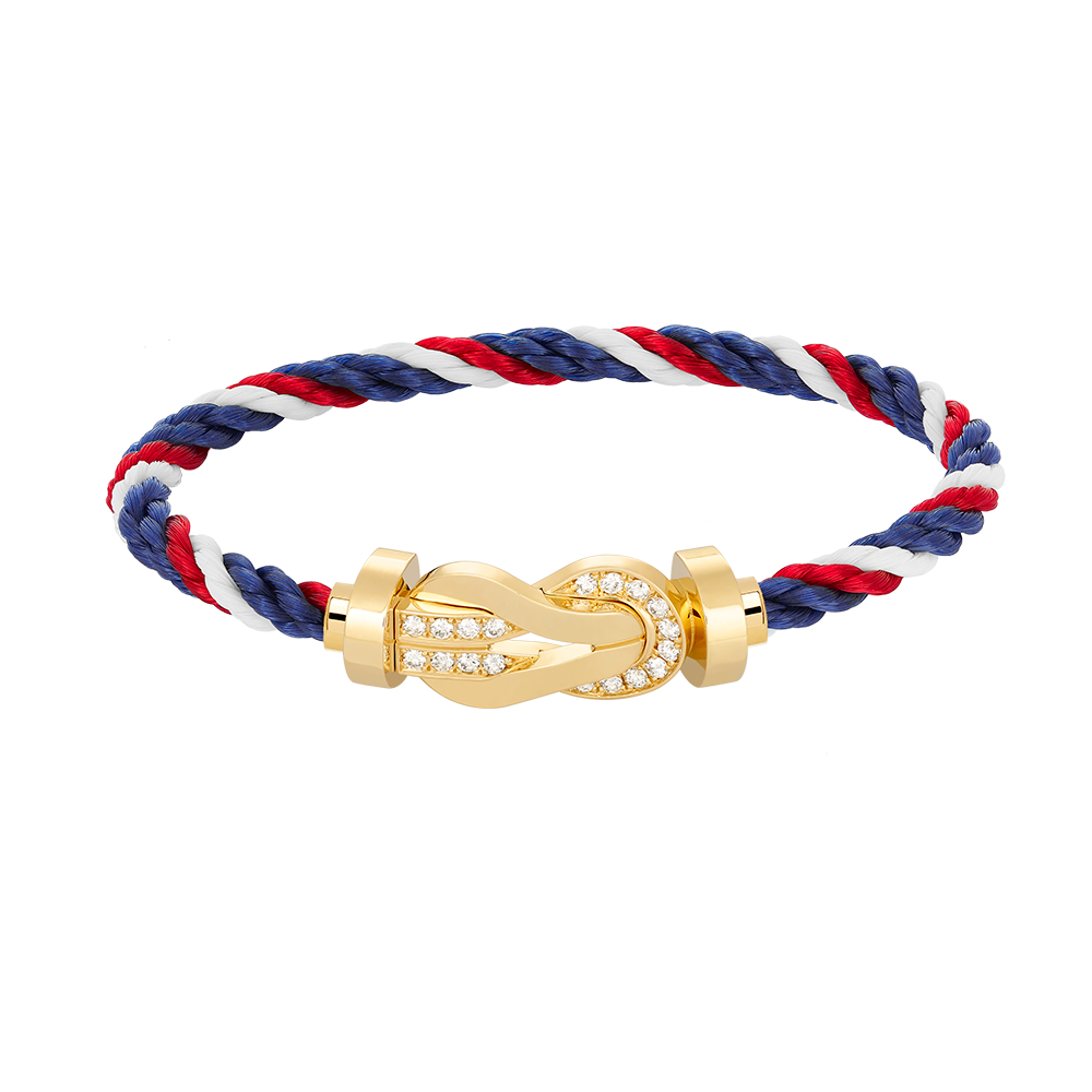 [⭐Luxery]CHANCE LARGE 8 FIGURE BUCKLE HALF DIAMOND BRACELET GOLD
