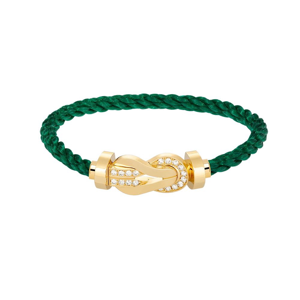 [⭐Luxery]CHANCE LARGE 8 FIGURE BUCKLE HALF DIAMOND BRACELET GOLD