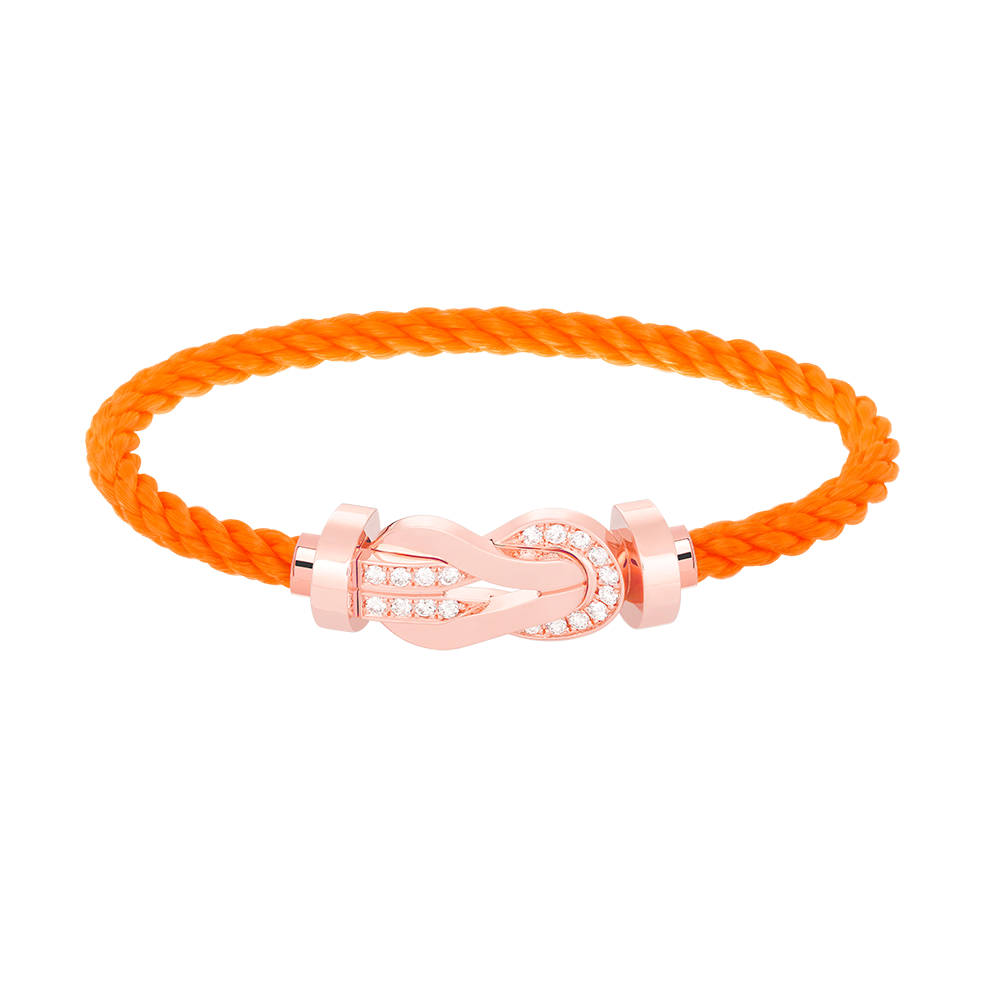 [⭐Luxery]CHANCE LARGE 8 FIGURE BUCKLE HALF DIAMOND BRACELET ROSE GOLD