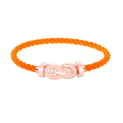 [⭐Luxery]CHANCE LARGE 8 FIGURE BUCKLE HALF DIAMOND BRACELET ROSE GOLD
