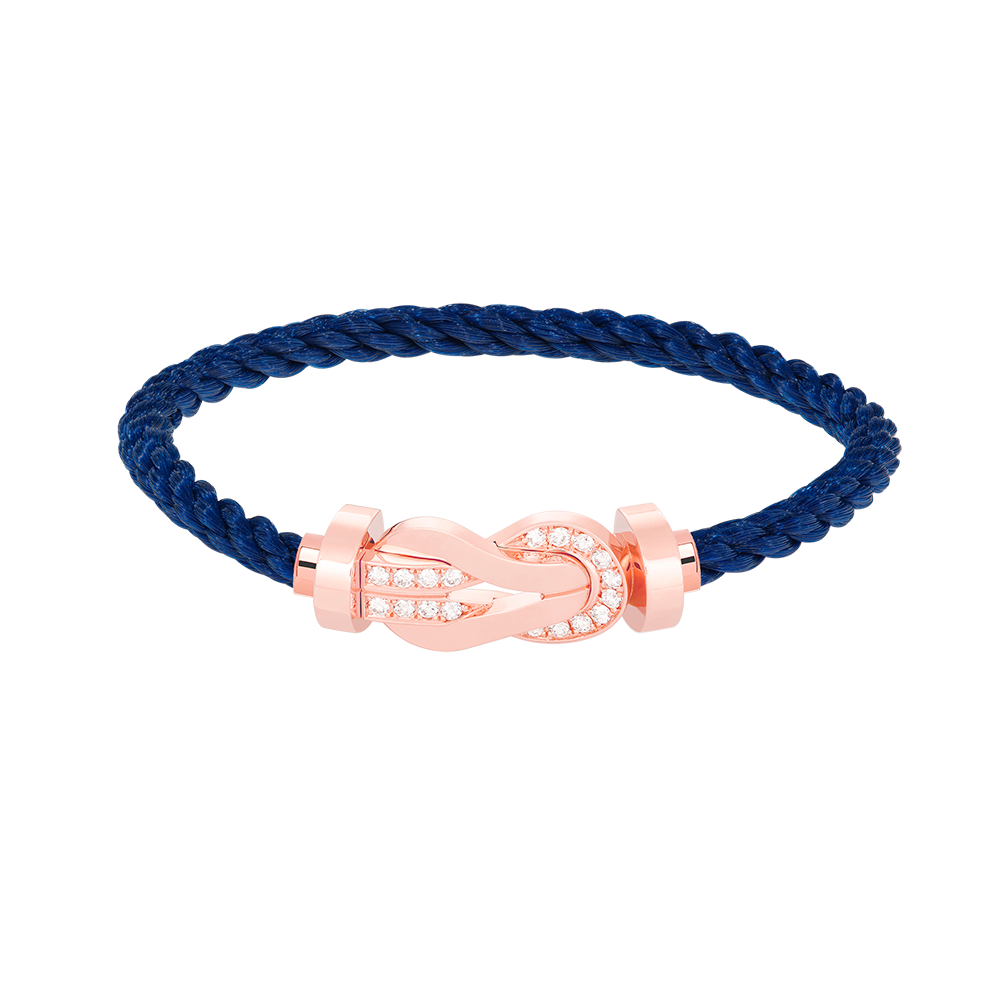[⭐Luxery]CHANCE LARGE 8 FIGURE BUCKLE HALF DIAMOND BRACELET ROSE GOLD