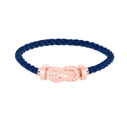 [⭐Luxery]CHANCE LARGE 8 FIGURE BUCKLE HALF DIAMOND BRACELET ROSE GOLD