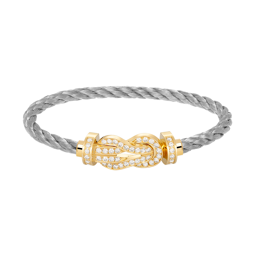 [⭐Luxery]CHANCE LARGE 8 FIGURE BUCKLE FULLDIAMOND BRACELET GOLD