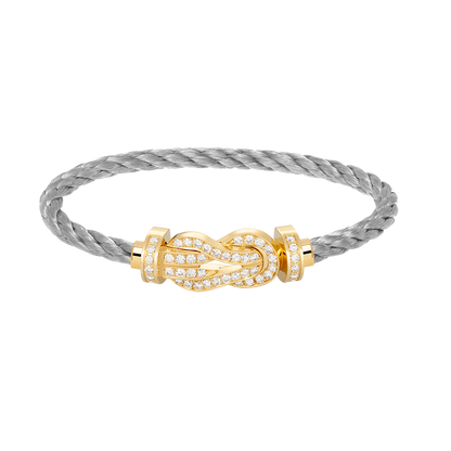 [⭐Luxery]CHANCE LARGE 8 FIGURE BUCKLE FULLDIAMOND BRACELET GOLD