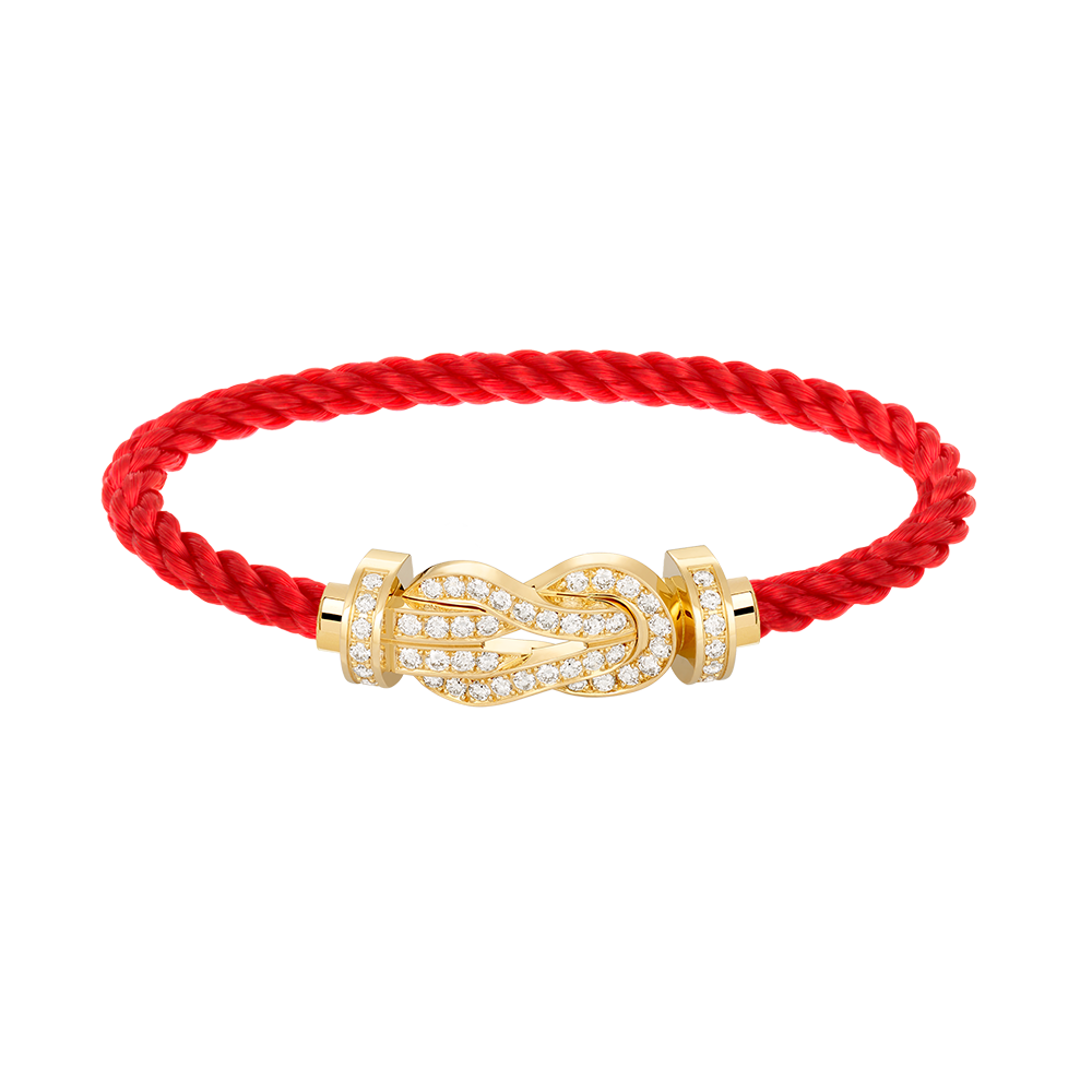 [⭐Luxery]CHANCE LARGE 8 FIGURE BUCKLE FULLDIAMOND BRACELET GOLD