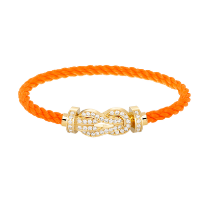 [⭐Luxery]CHANCE LARGE 8 FIGURE BUCKLE FULLDIAMOND BRACELET GOLD