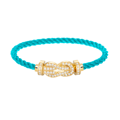 [⭐Luxery]CHANCE LARGE 8 FIGURE BUCKLE FULLDIAMOND BRACELET GOLD