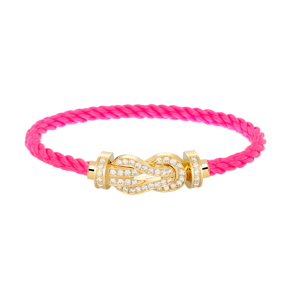 [⭐Luxery]CHANCE LARGE 8 FIGURE BUCKLE FULLDIAMOND BRACELET GOLD