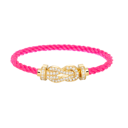 [⭐Luxery]CHANCE LARGE 8 FIGURE BUCKLE FULLDIAMOND BRACELET GOLD