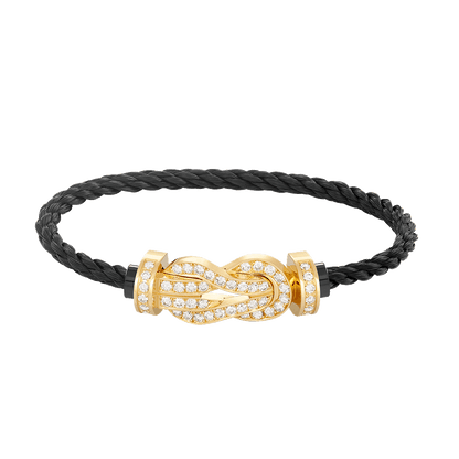 [⭐Luxery]CHANCE LARGE 8 FIGURE BUCKLE FULLDIAMOND BRACELET GOLD