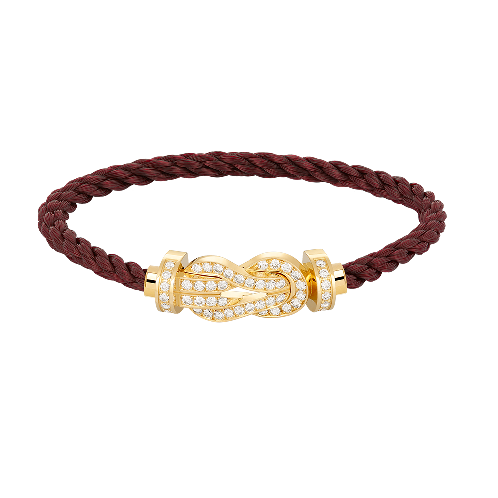 [⭐Luxery]CHANCE LARGE 8 FIGURE BUCKLE FULLDIAMOND BRACELET GOLD