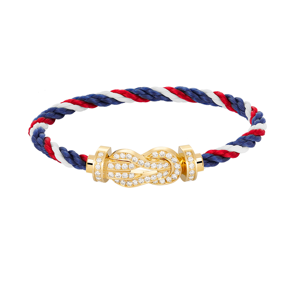 [⭐Luxery]CHANCE LARGE 8 FIGURE BUCKLE FULLDIAMOND BRACELET GOLD
