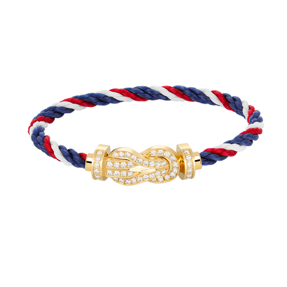 [⭐Luxery]CHANCE LARGE 8 FIGURE BUCKLE FULLDIAMOND BRACELET GOLD