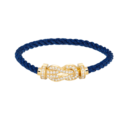 [⭐Luxery]CHANCE LARGE 8 FIGURE BUCKLE FULLDIAMOND BRACELET GOLD