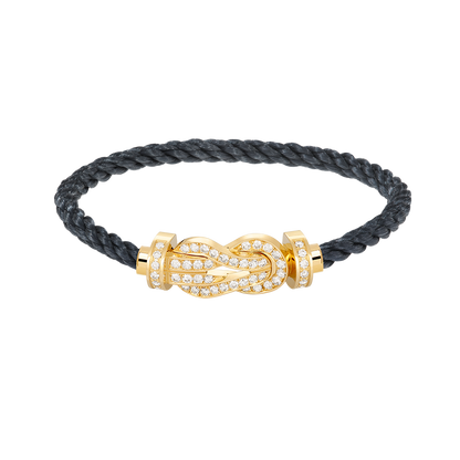 [⭐Luxery]CHANCE LARGE 8 FIGURE BUCKLE FULLDIAMOND BRACELET GOLD