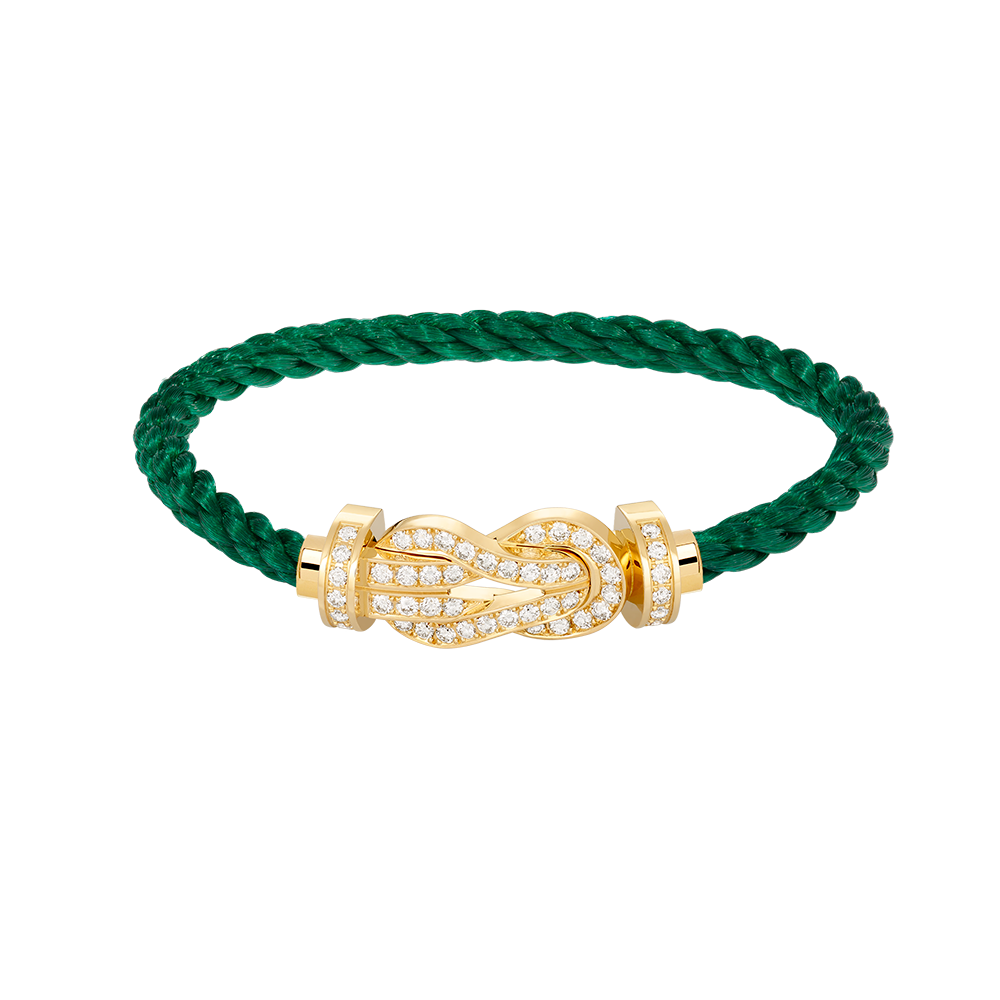 [⭐Luxery]CHANCE LARGE 8 FIGURE BUCKLE FULLDIAMOND BRACELET GOLD