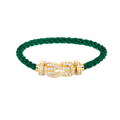[⭐Luxery]CHANCE LARGE 8 FIGURE BUCKLE FULLDIAMOND BRACELET GOLD