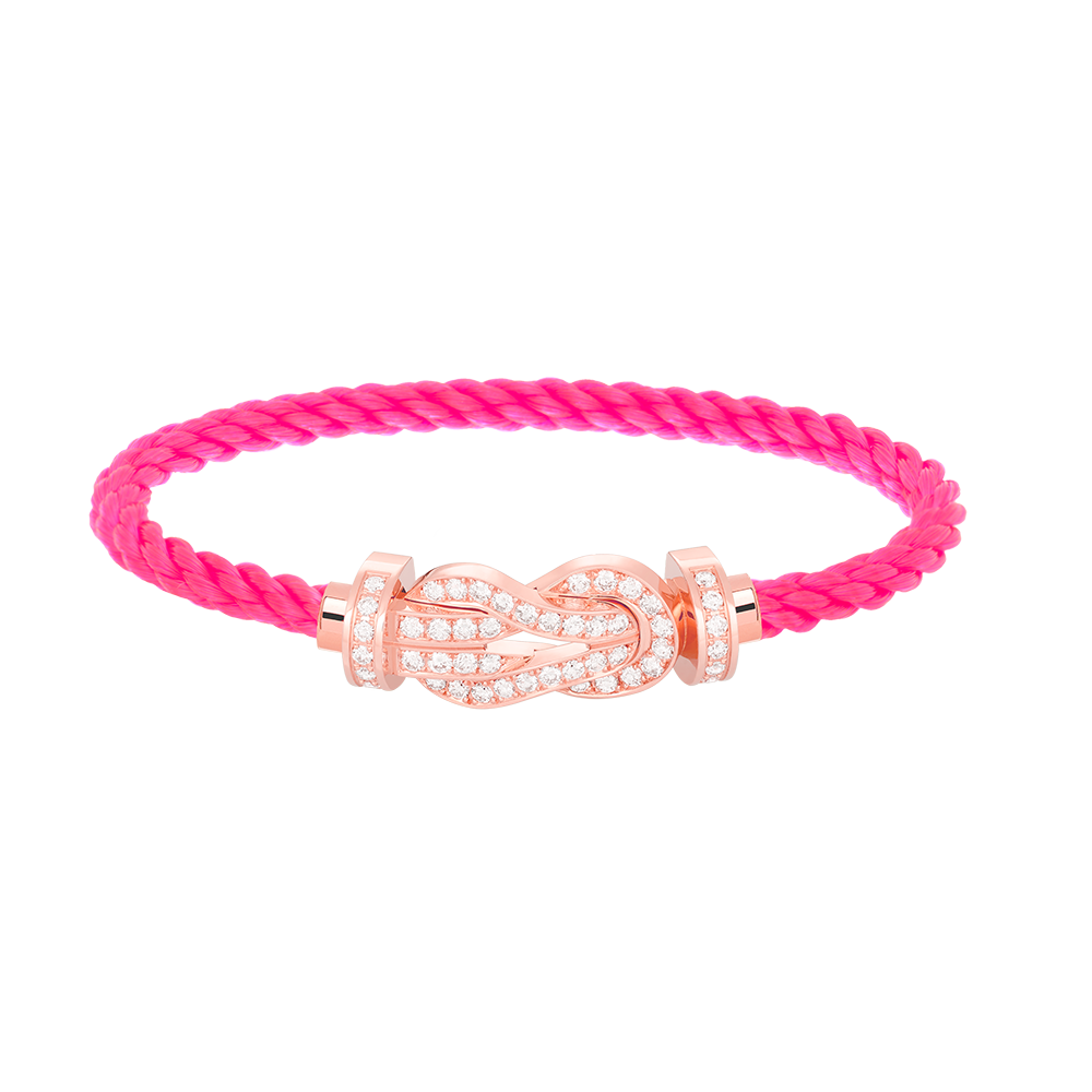 [⭐Luxery]CHANCE LARGE 8 FIGURE BUCKLE FULL DIAMOND BRACELET ROSE GOLD