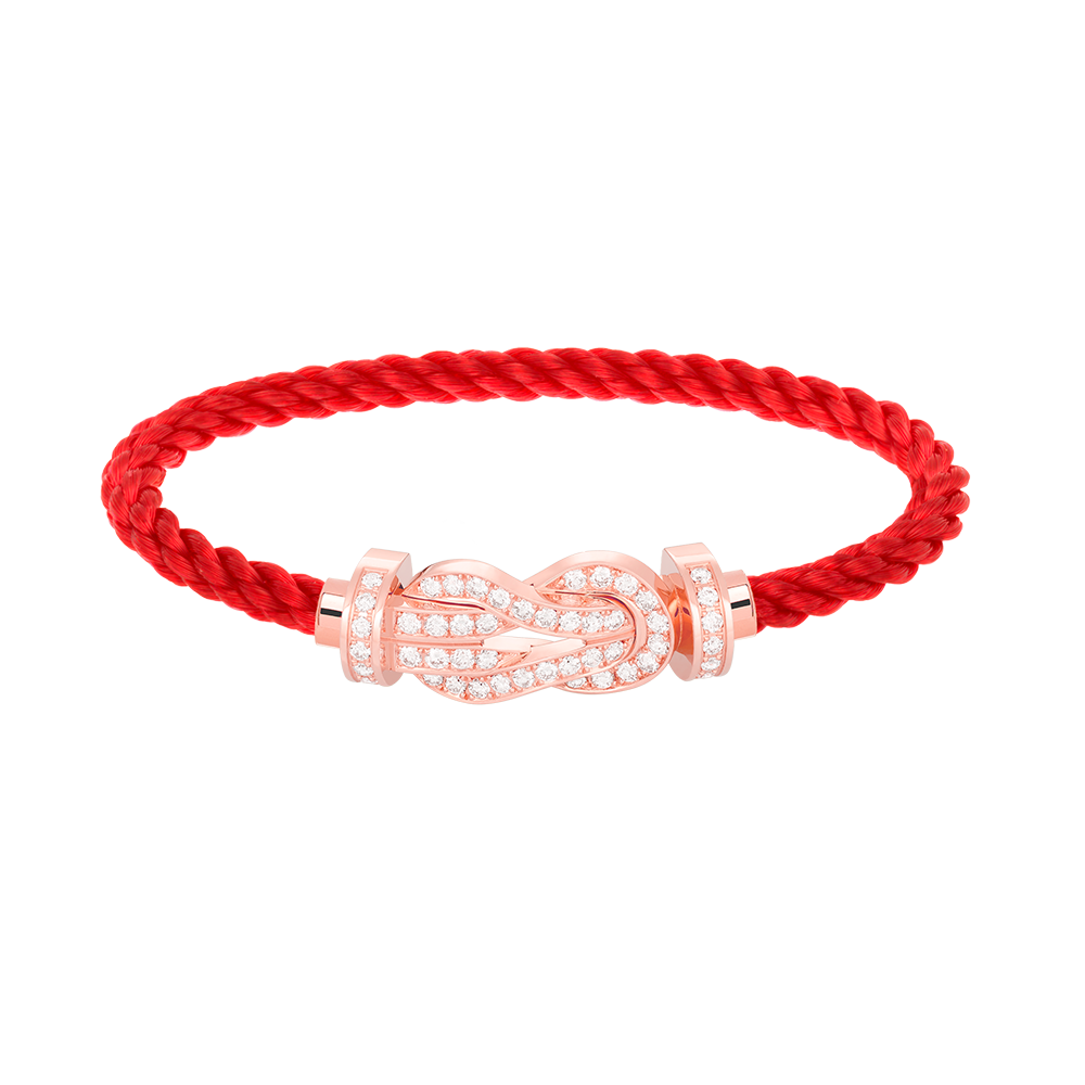 [⭐Luxery]CHANCE LARGE 8 FIGURE BUCKLE FULL DIAMOND BRACELET ROSE GOLD