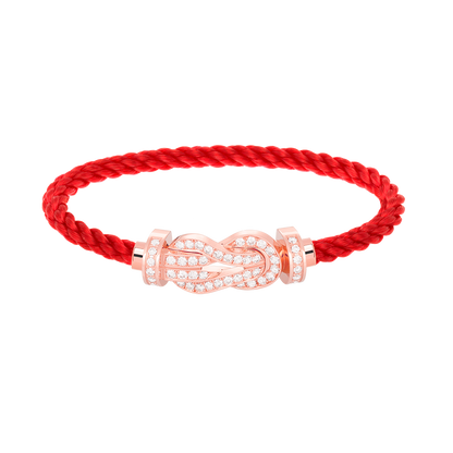 [⭐Luxery]CHANCE LARGE 8 FIGURE BUCKLE FULL DIAMOND BRACELET ROSE GOLD