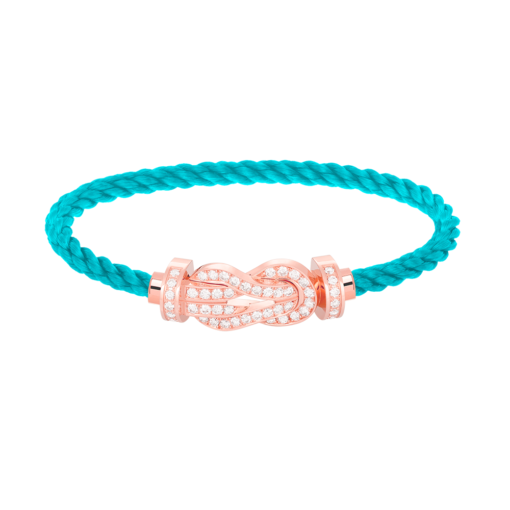 [⭐Luxery]CHANCE LARGE 8 FIGURE BUCKLE FULL DIAMOND BRACELET ROSE GOLD