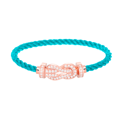 [⭐Luxery]CHANCE LARGE 8 FIGURE BUCKLE FULL DIAMOND BRACELET ROSE GOLD