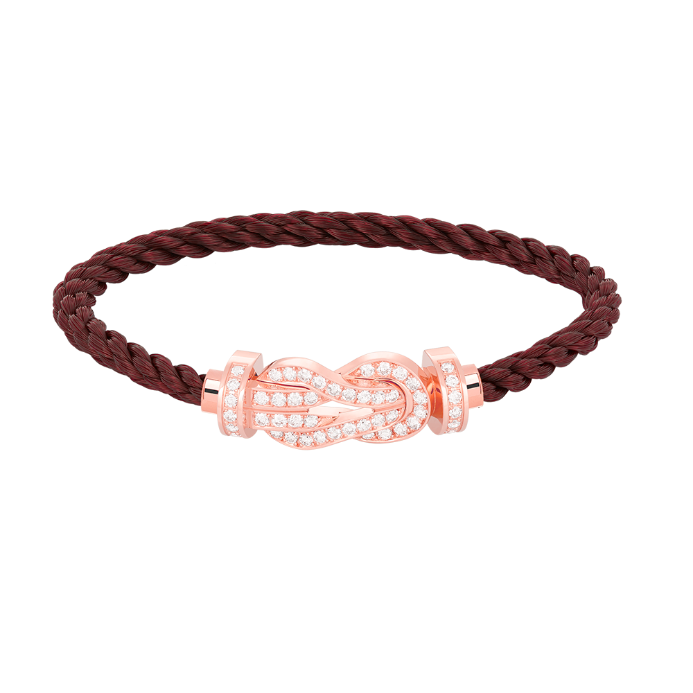 [⭐Luxery]CHANCE LARGE 8 FIGURE BUCKLE FULL DIAMOND BRACELET ROSE GOLD