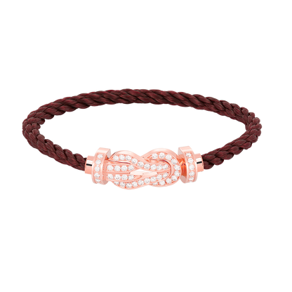 [⭐Luxery]CHANCE LARGE 8 FIGURE BUCKLE FULL DIAMOND BRACELET ROSE GOLD