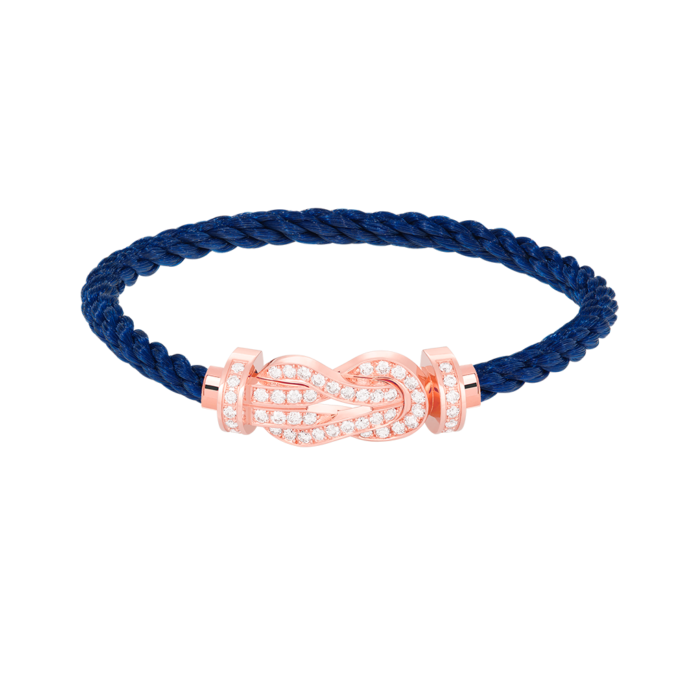 [⭐Luxery]CHANCE LARGE 8 FIGURE BUCKLE FULL DIAMOND BRACELET ROSE GOLD