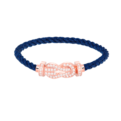 [⭐Luxery]CHANCE LARGE 8 FIGURE BUCKLE FULL DIAMOND BRACELET ROSE GOLD