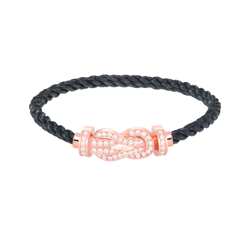 [⭐Luxery]CHANCE LARGE 8 FIGURE BUCKLE FULL DIAMOND BRACELET ROSE GOLD
