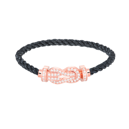 [⭐Luxery]CHANCE LARGE 8 FIGURE BUCKLE FULL DIAMOND BRACELET ROSE GOLD