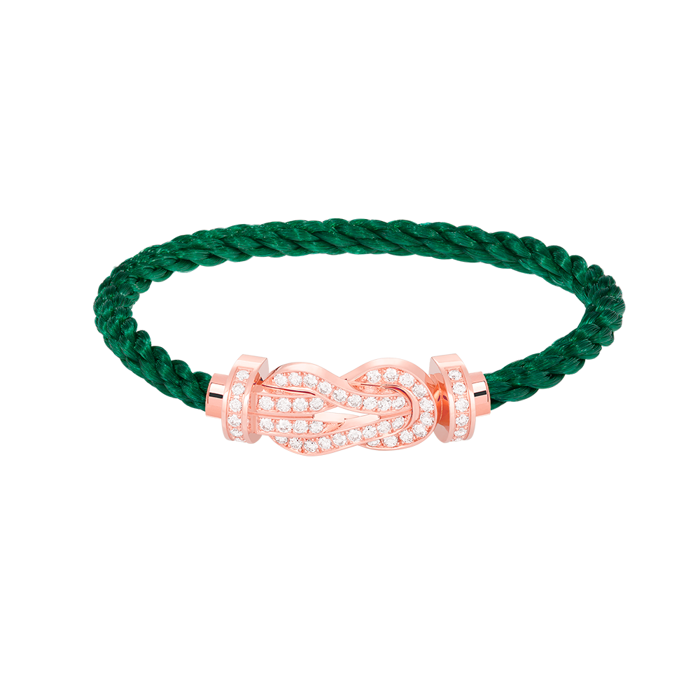 [⭐Luxery]CHANCE LARGE 8 FIGURE BUCKLE FULL DIAMOND BRACELET ROSE GOLD