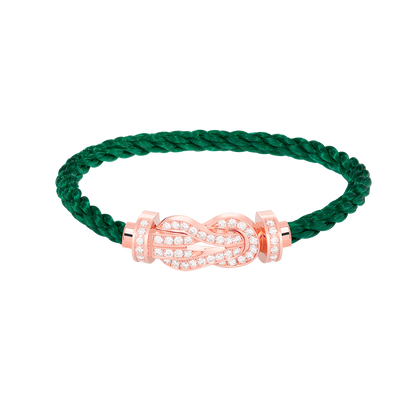 [⭐Luxery]CHANCE LARGE 8 FIGURE BUCKLE FULL DIAMOND BRACELET ROSE GOLD