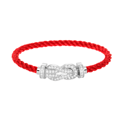 [⭐Luxery]CHANCE LARGE 8 FIGURE BUCKLE FULL DIAMOND BRACELET SILVER