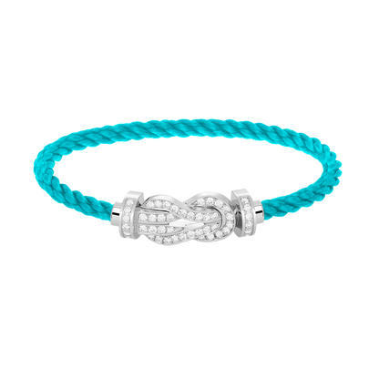 [⭐Luxery]CHANCE LARGE 8 FIGURE BUCKLE FULL DIAMOND BRACELET SILVER