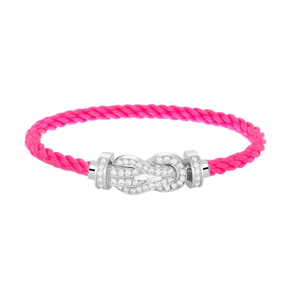 [⭐Luxery]CHANCE LARGE 8 FIGURE BUCKLE FULL DIAMOND BRACELET SILVER