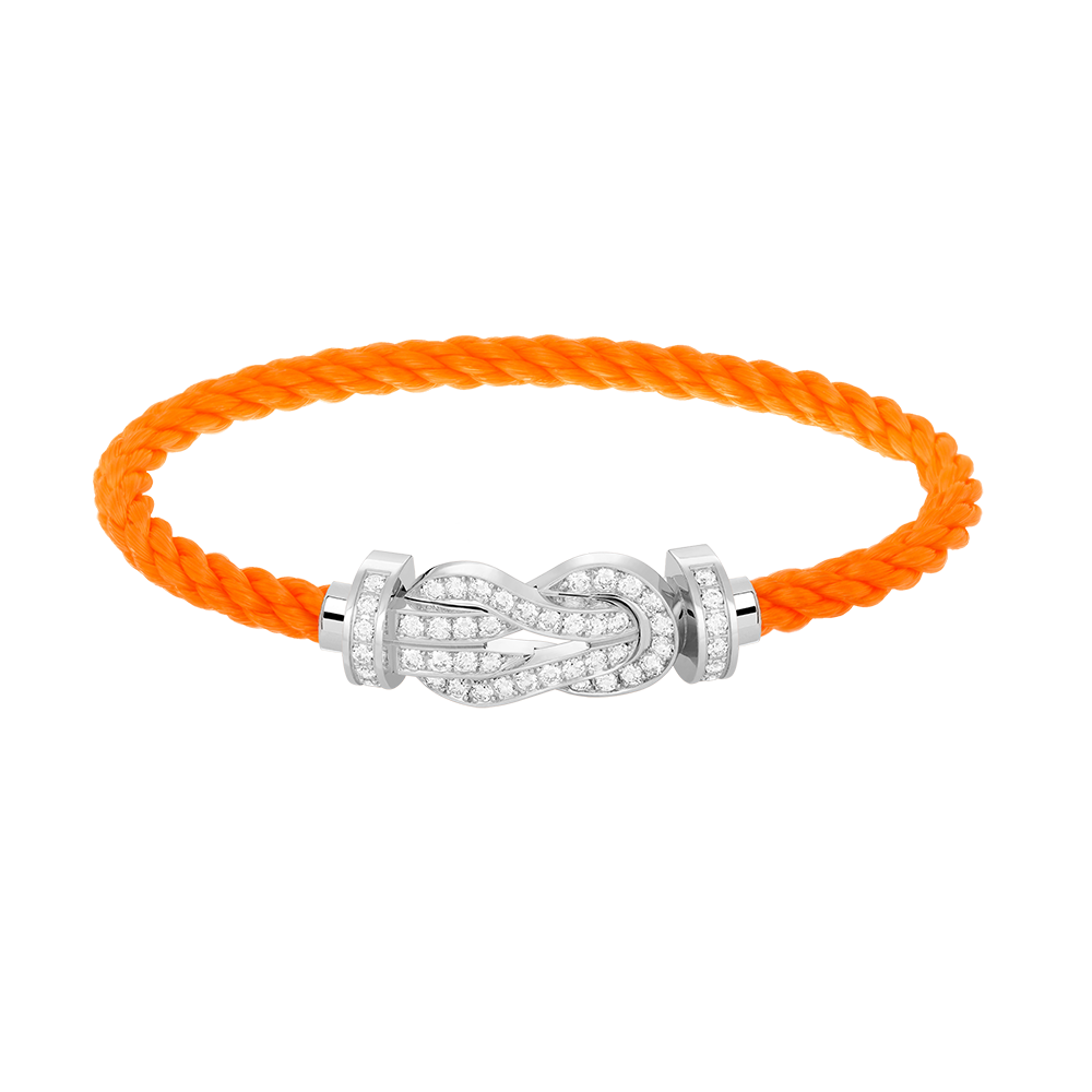 [⭐Luxery]CHANCE LARGE 8 FIGURE BUCKLE FULL DIAMOND BRACELET SILVER