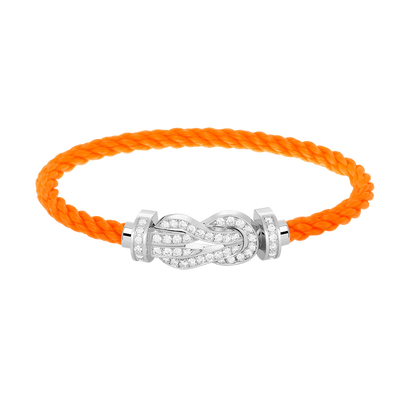 [⭐Luxery]CHANCE LARGE 8 FIGURE BUCKLE FULL DIAMOND BRACELET SILVER