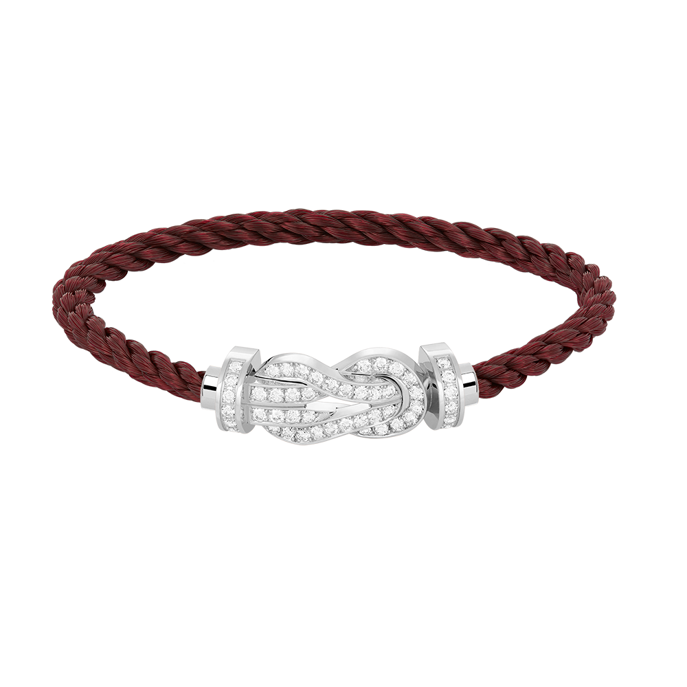 [⭐Luxery]CHANCE LARGE 8 FIGURE BUCKLE FULL DIAMOND BRACELET SILVER