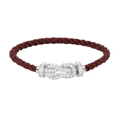 [⭐Luxery]CHANCE LARGE 8 FIGURE BUCKLE FULL DIAMOND BRACELET SILVER
