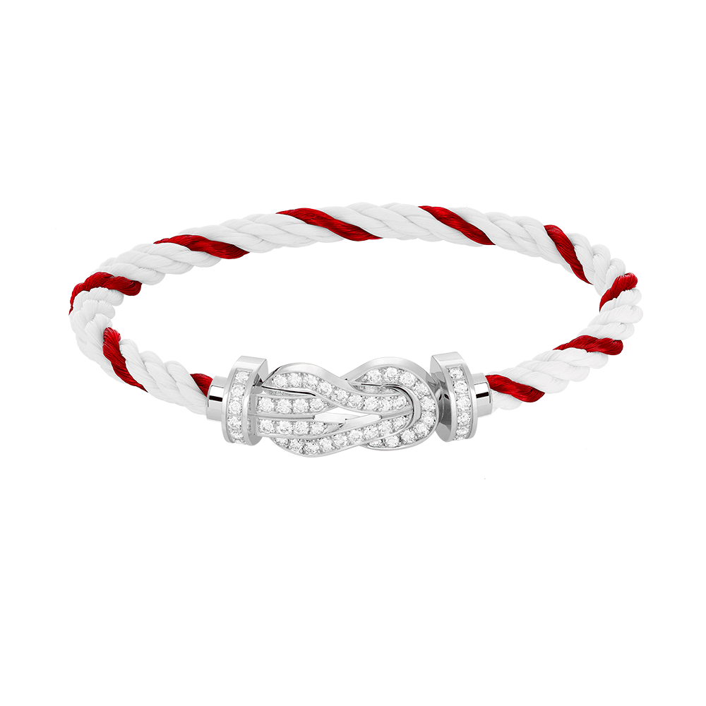 [⭐Luxery]CHANCE LARGE 8 FIGURE BUCKLE FULL DIAMOND BRACELET SILVER
